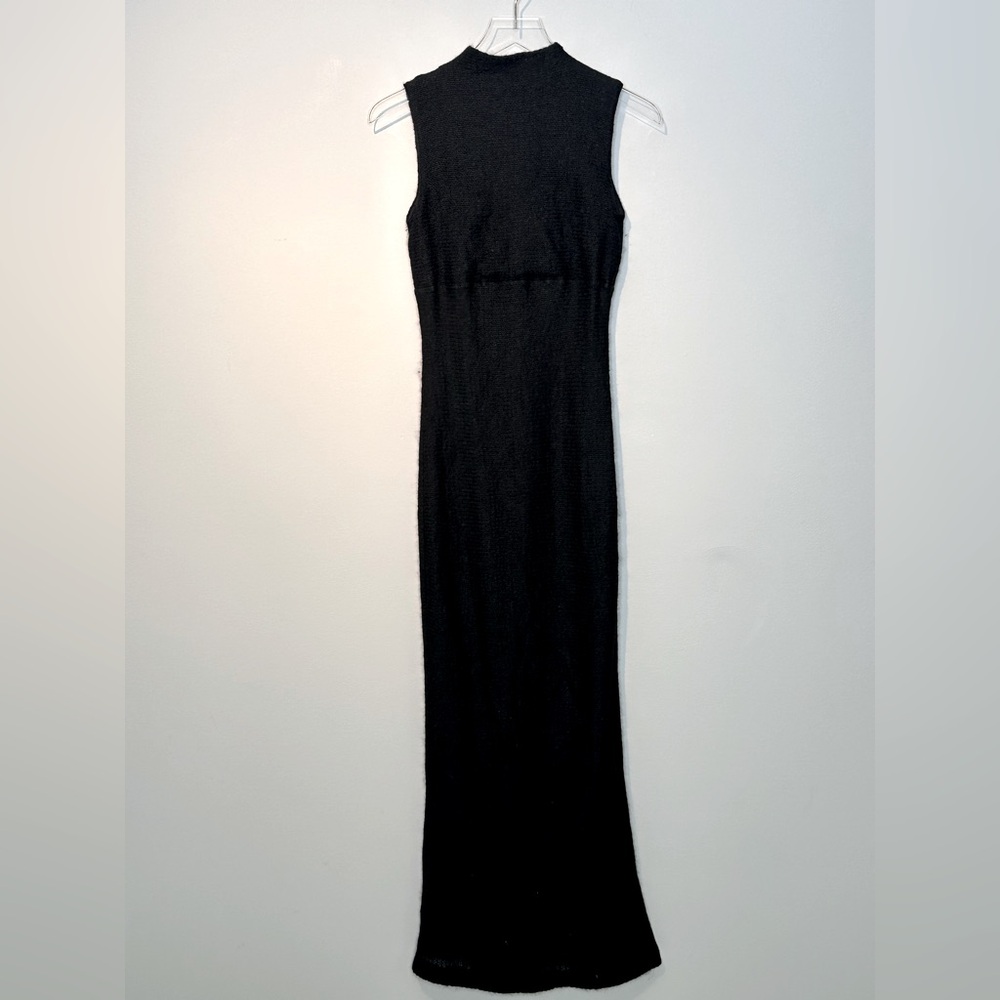 La Perla Black Maxi Mohair Wool Blend Sleeveless Sheath Dress Size 42 - Picture 12 of 12